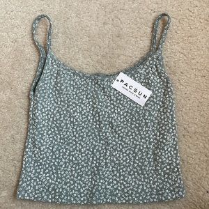 NWT Pacsun mini floral crop top tank
